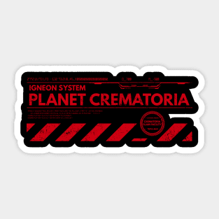 Riddick - Planet Crematoria (Red) Sticker